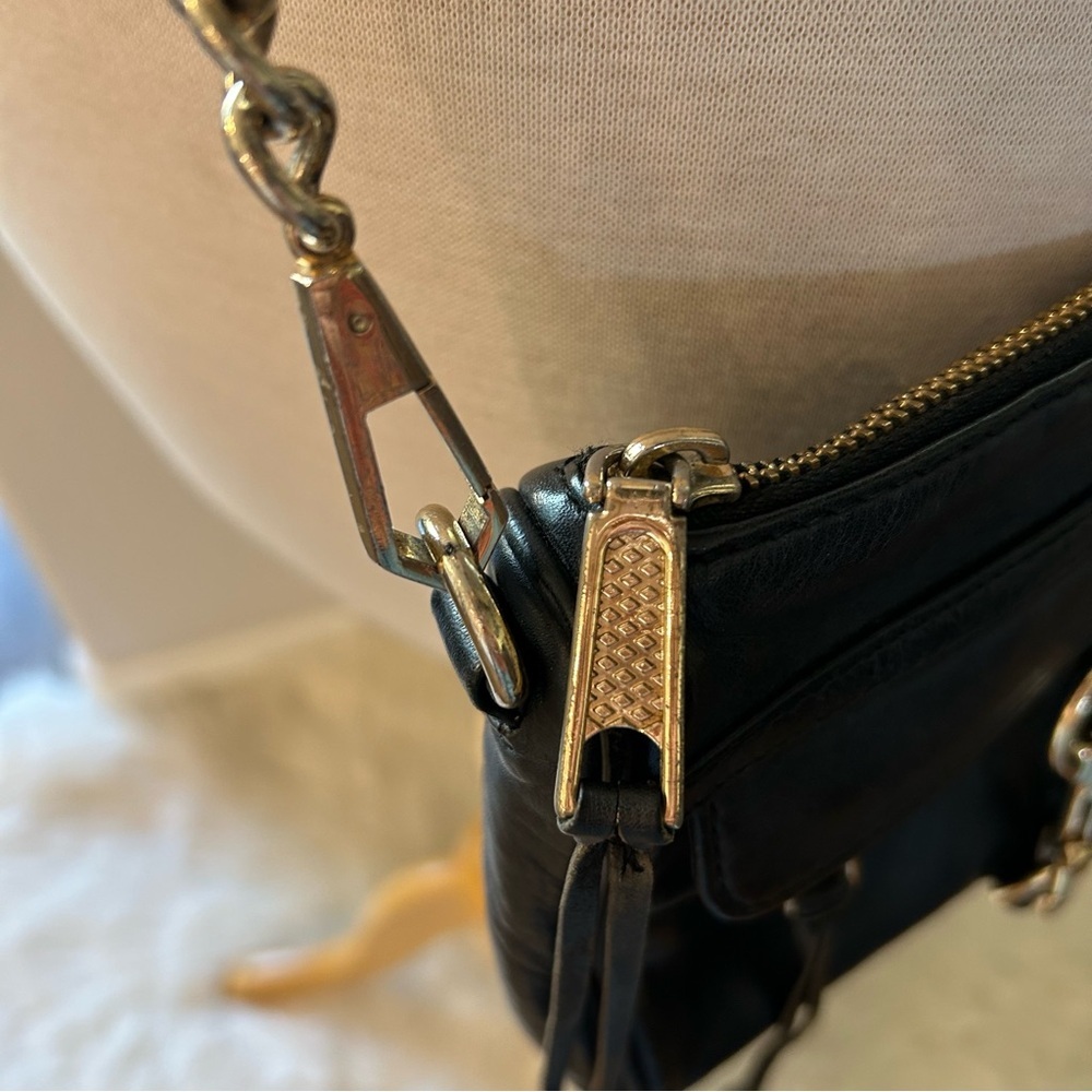 Rebecca Minkoff black leather small crossbody chain bag - Picture 3 of 13